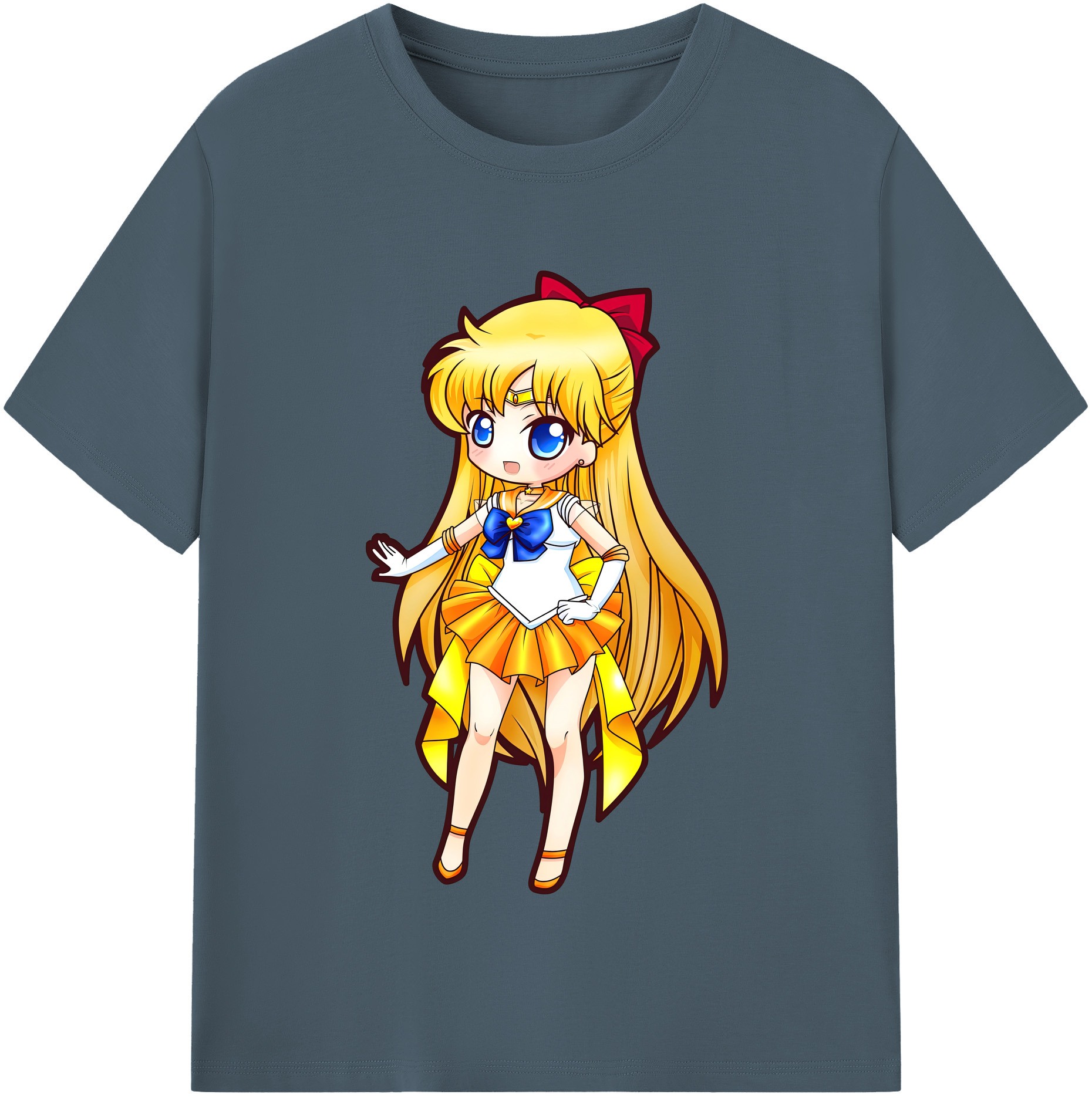 （画像用） 美少女戦士セーラームーン 愛野 美奈子 あいの みなこ Sailor Moon Aino Minako 綿100％半袖Tシャツ（フロントプリント）